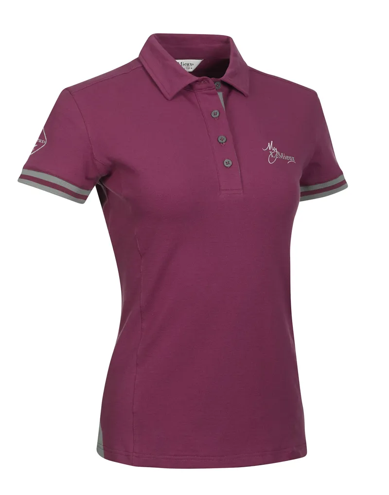 LeMieux Polo Shirt Ladies in Plum-3